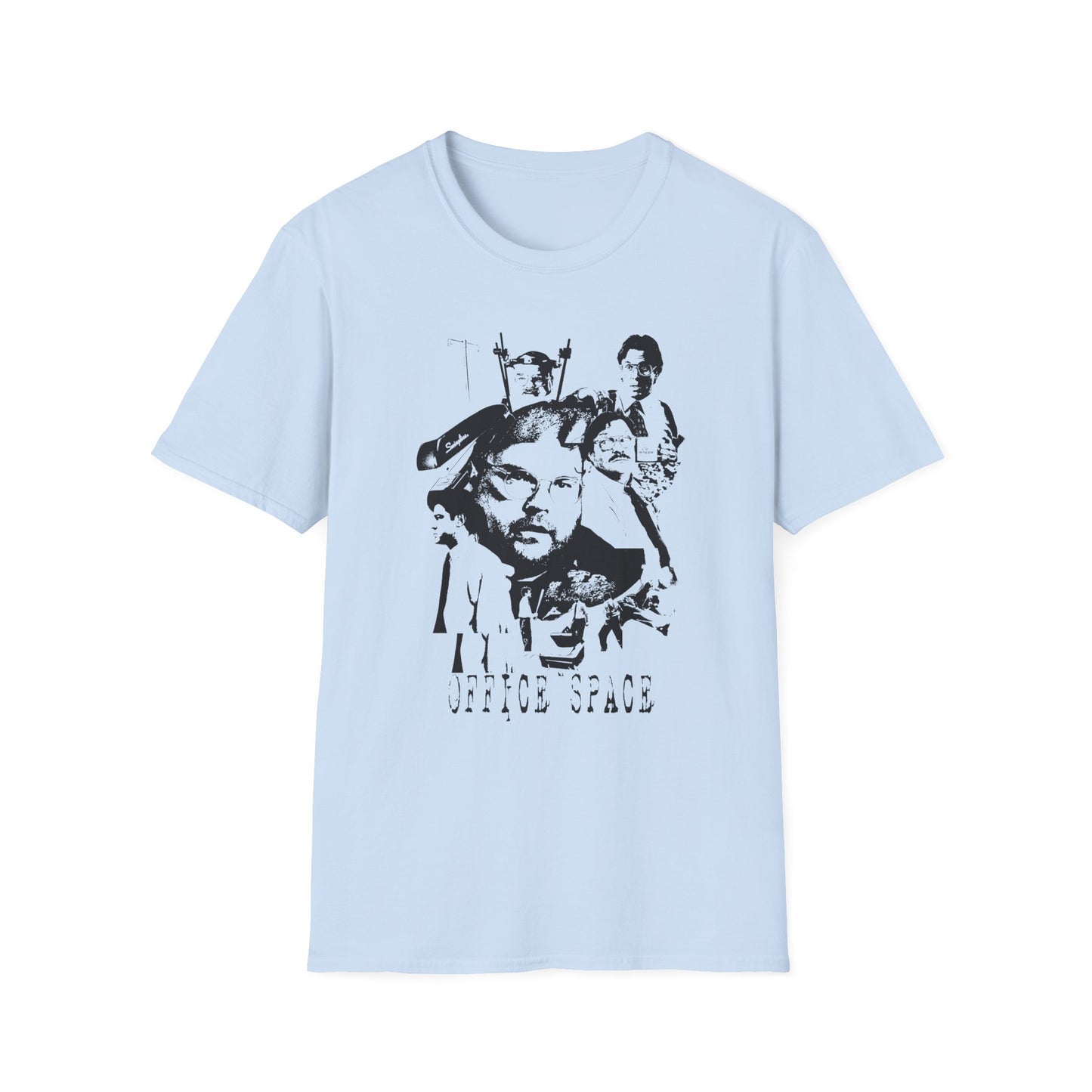 office space 1999 mike judge comedy movie fan art scary collage tshirt