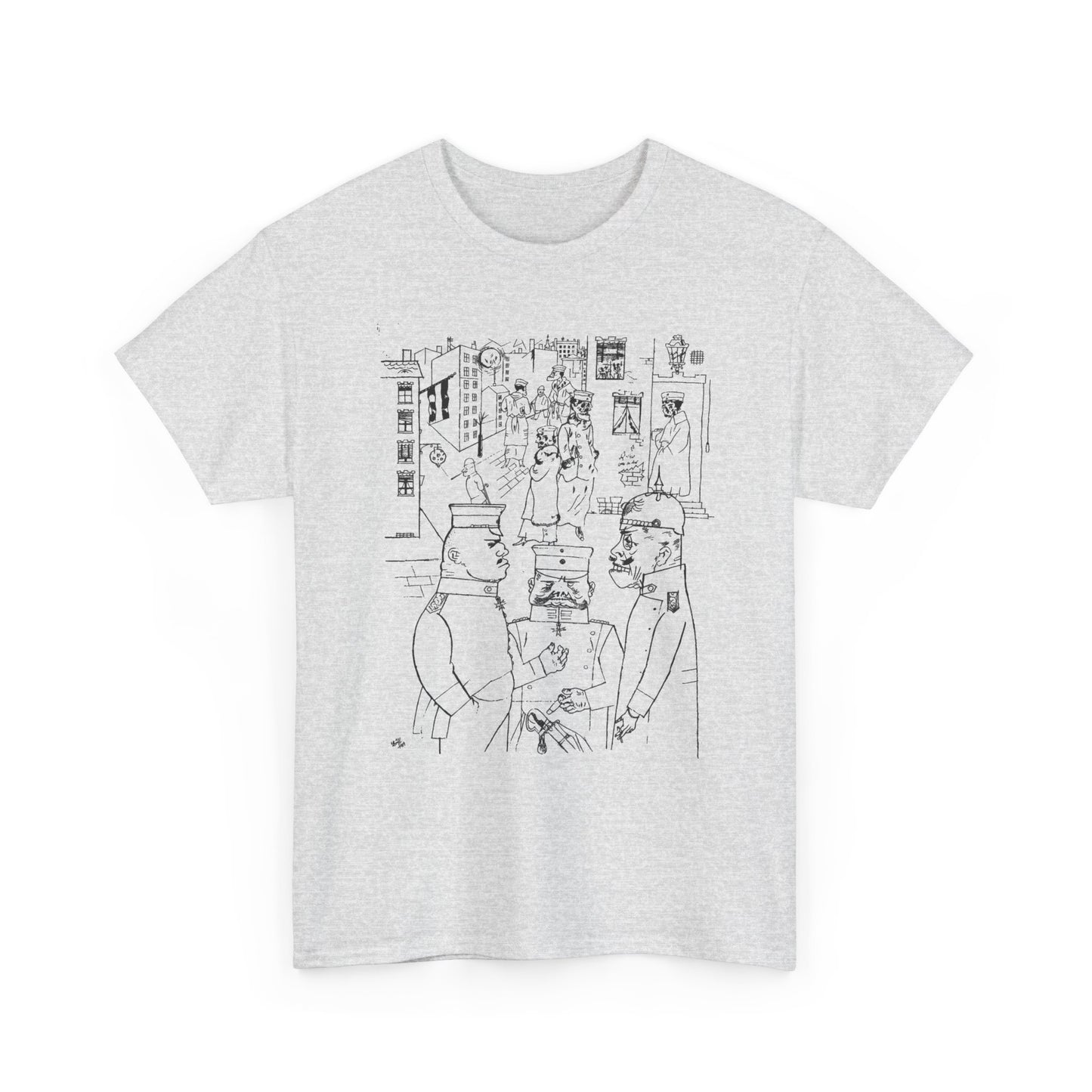 1919 george grosz lithograph "the pimps of death" tshirt