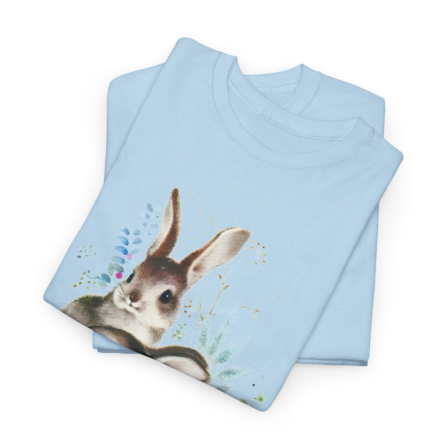 mid twentieth century two bunnies vintage graphic reproduction tshirt