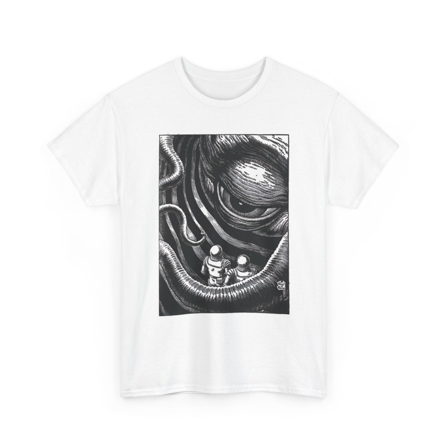 virgil finlay illustration on the edge of the galaxy tshirt