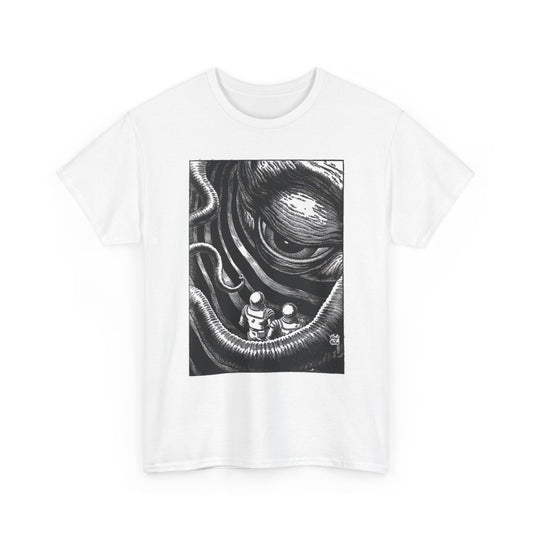 virgil finlay illustration on the edge of the galaxy tshirt