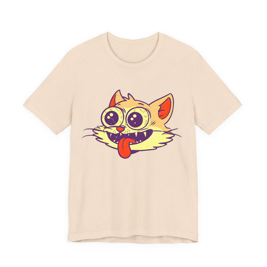 cute creepy strung out high happy kitty cat tshirt