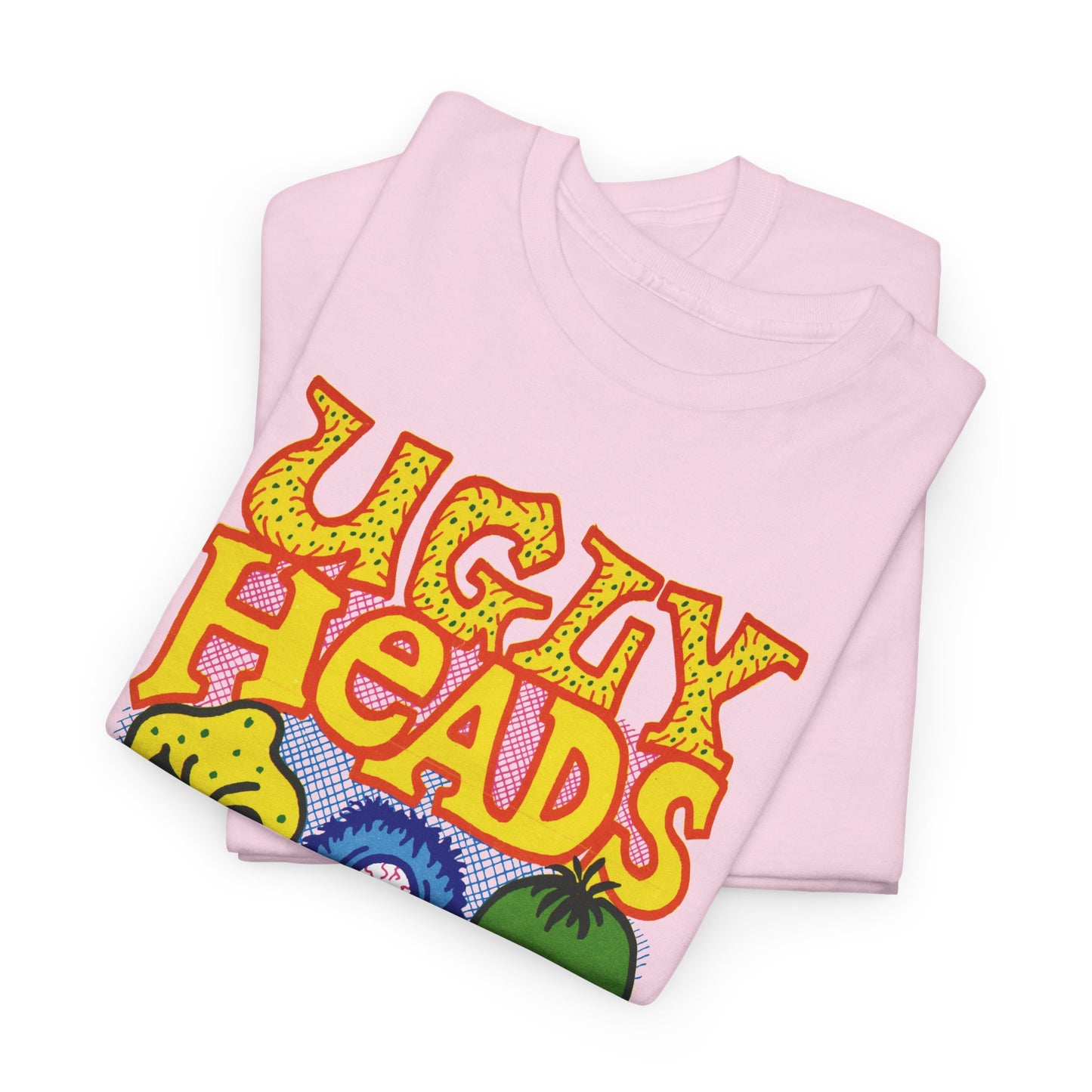 vintage american bubblegum graphic ugly heads reproduction tshirt
