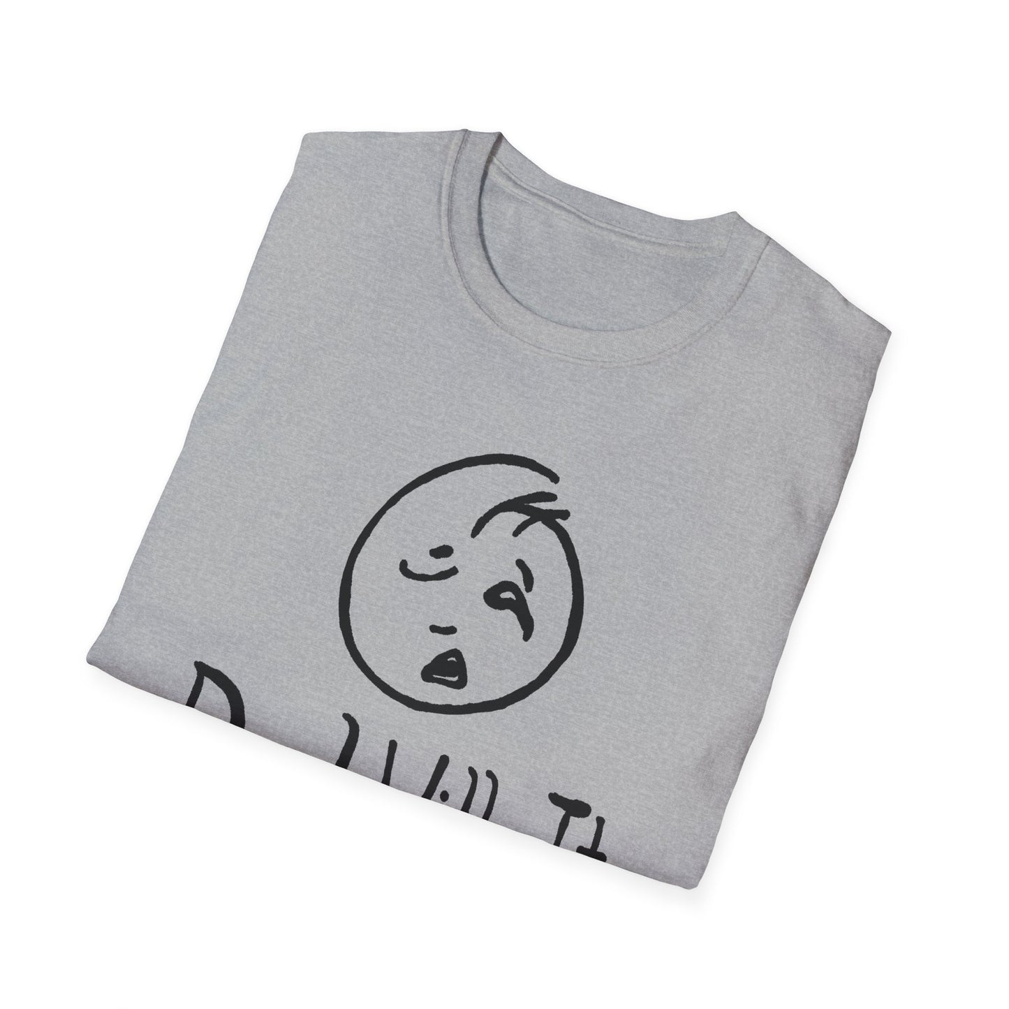 deal with it weird sad guy tshirt