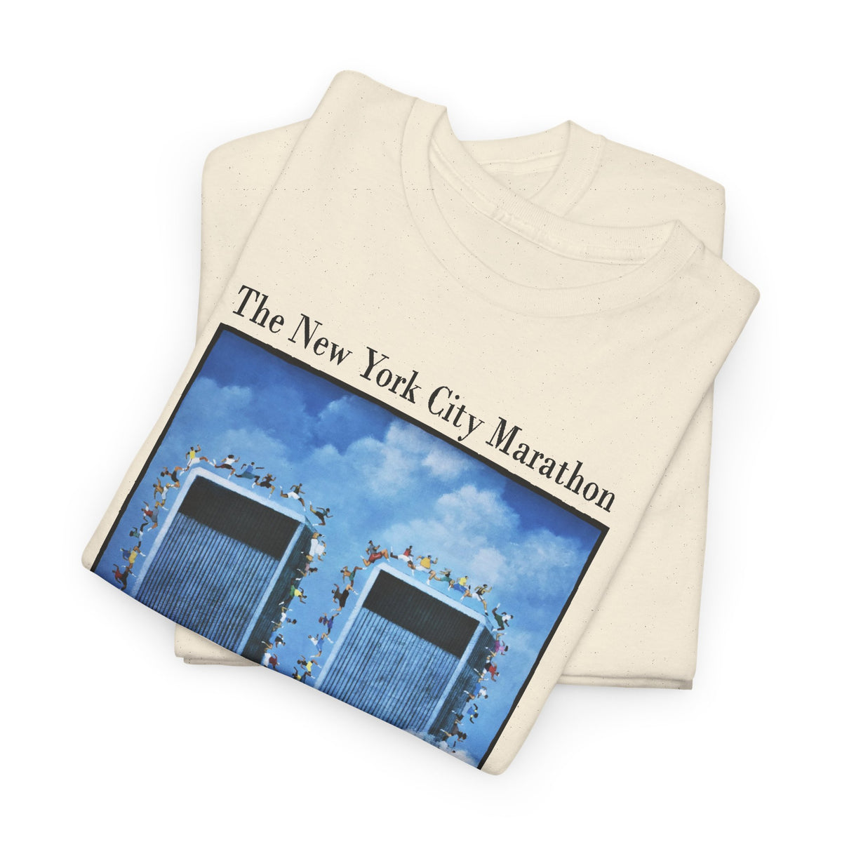 1994 new york city marathon world trade centers poster tshirt
