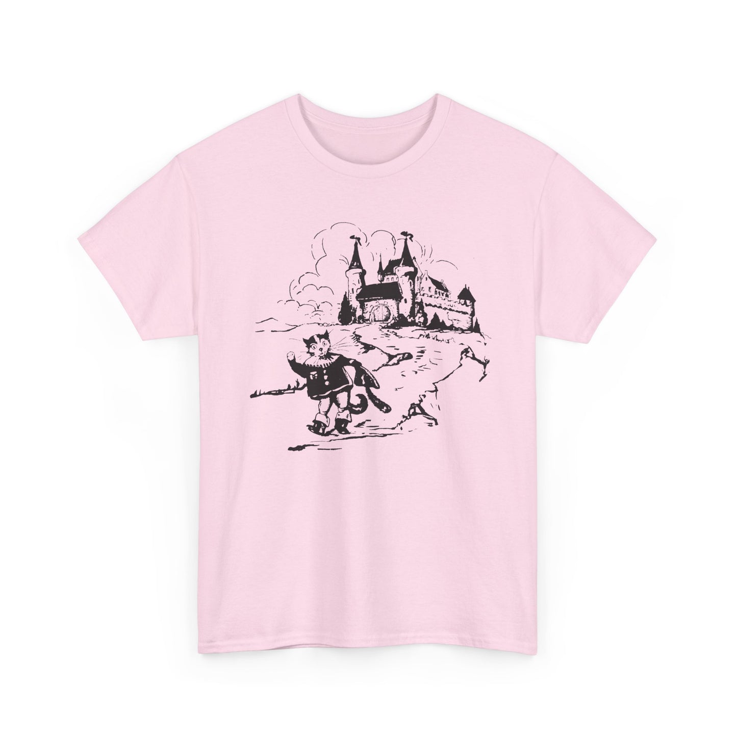 puss in boots vintage illustration tshirt