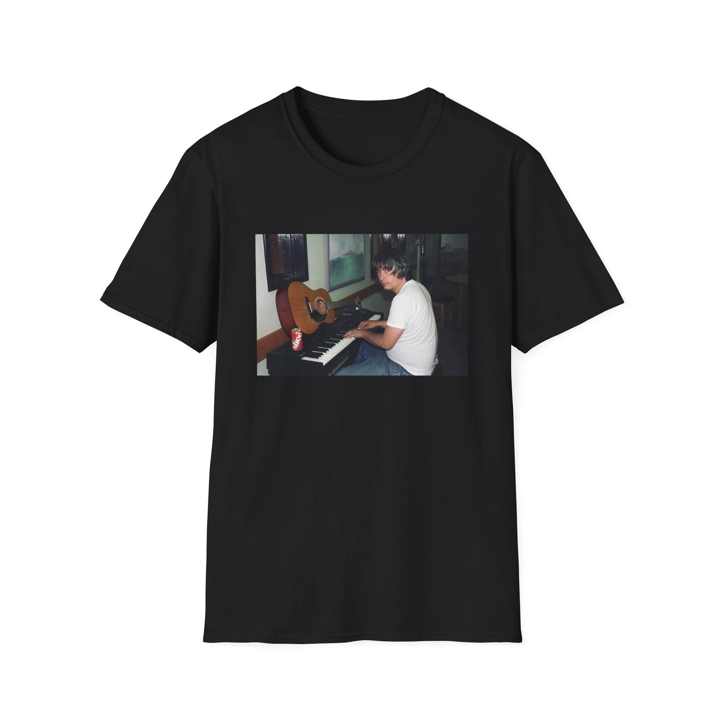 daniel johnston playing piano tshirt