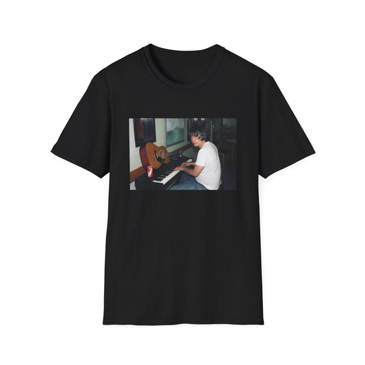 daniel johnston playing piano tshirt