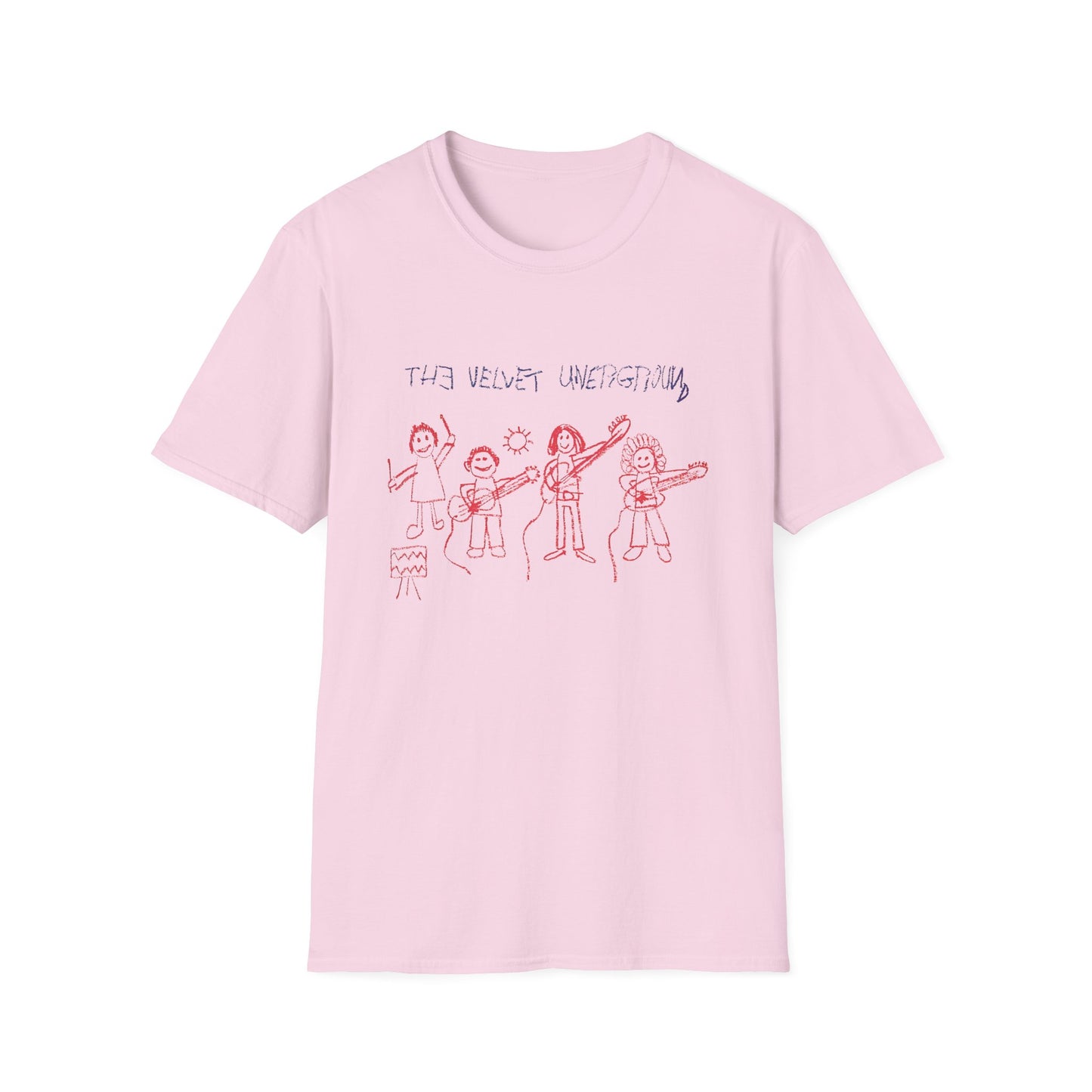 the velvet underground poster from 1969 kid drawing tshirt