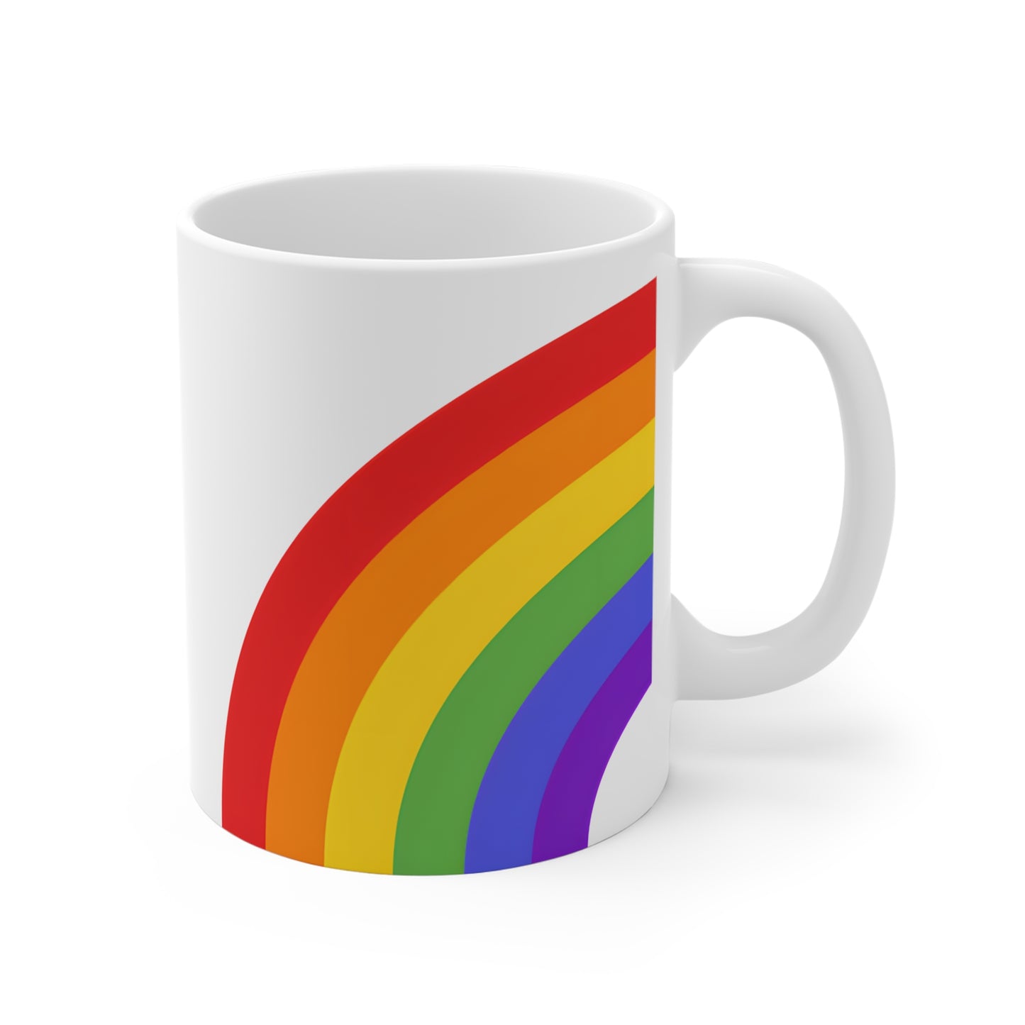 vintage inspired rainbow mug