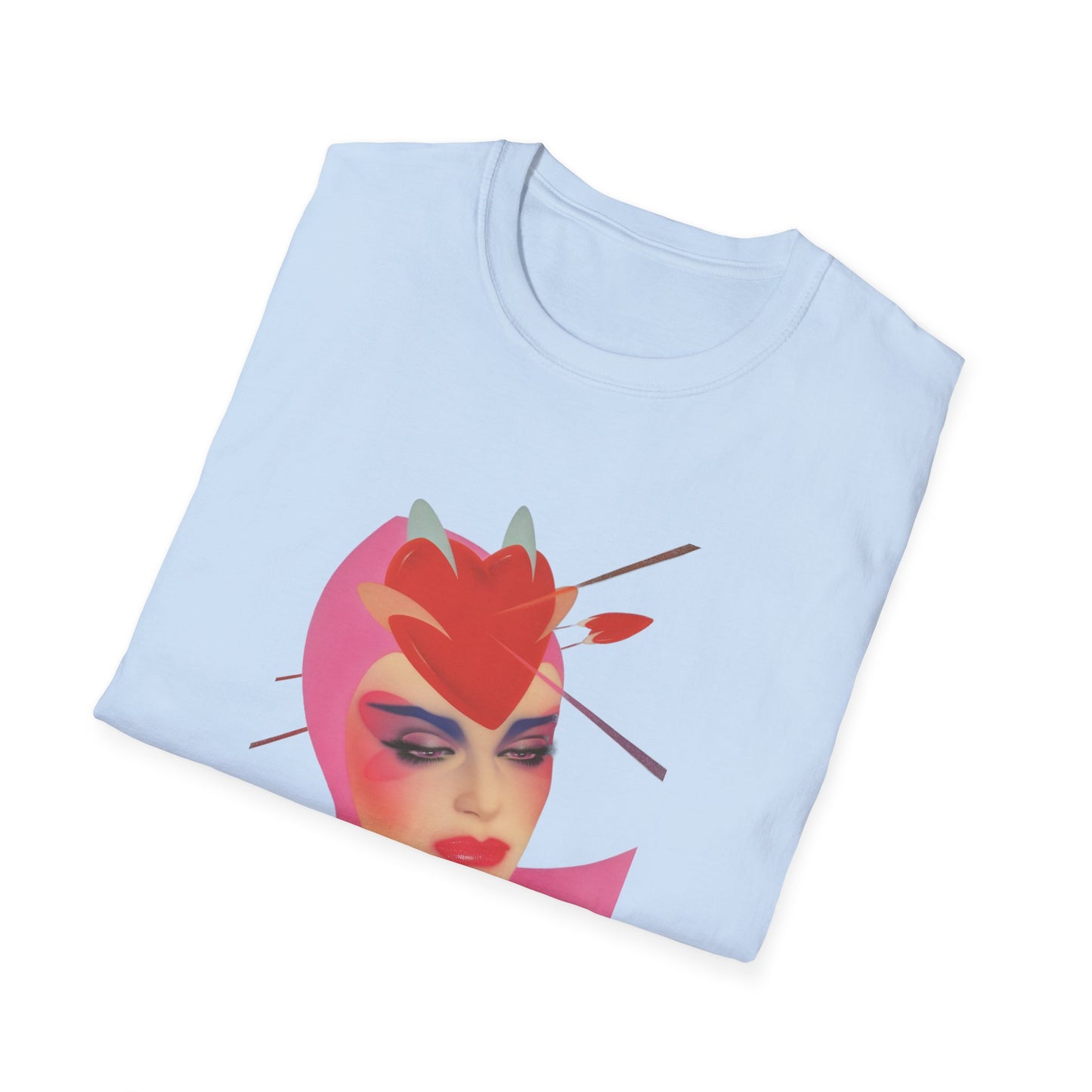 1980 pater sato illustration space hearts tshirt