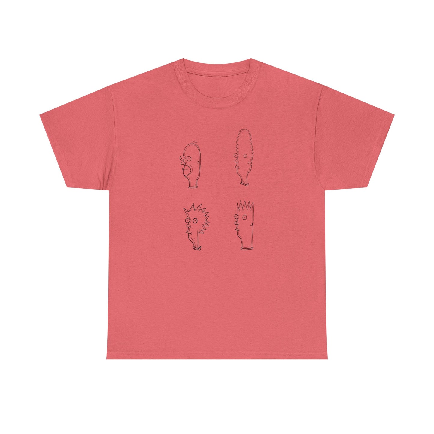 original drawing. simpsons fan art. bart lisa marge and homer tshirt