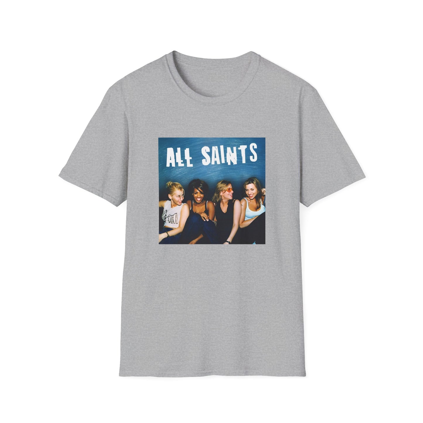 all saints on a couch on a tshirt