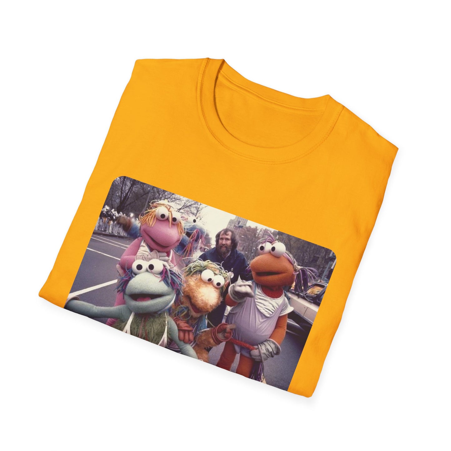 jim henson and the full-body fraggles at the 1984 macy's thanksgiving parade photo tshirt