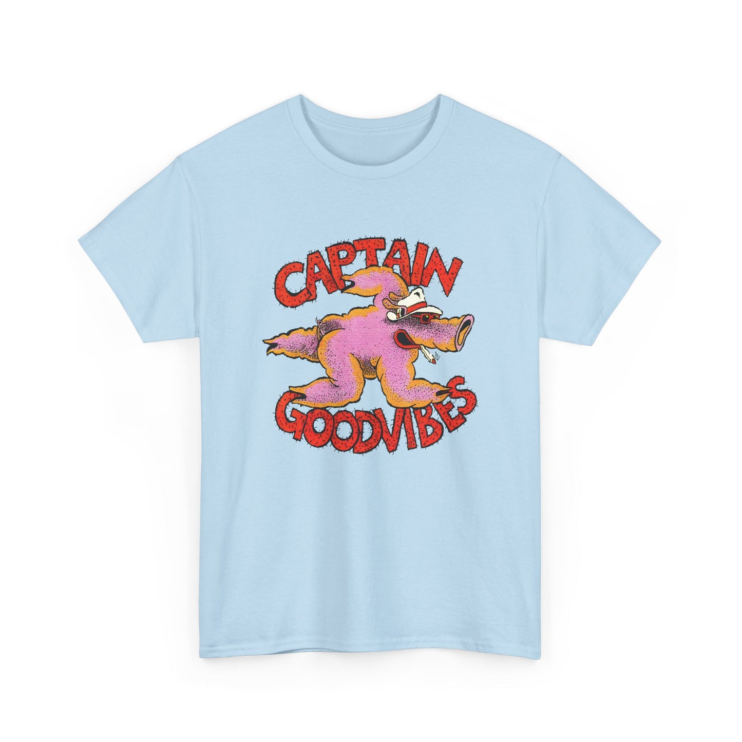1970s australian surf counter culture illustration by tony edwards captain goodvibes reproduction tshirt