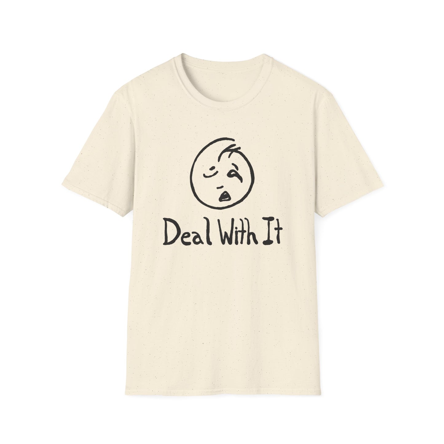 deal with it weird sad guy tshirt