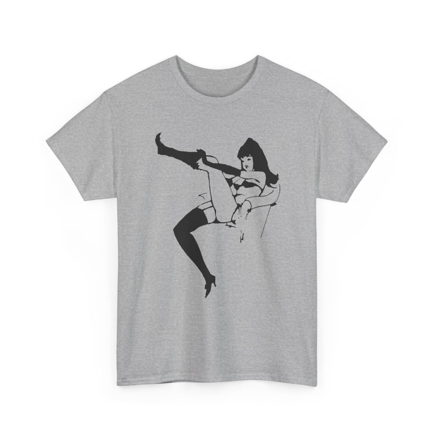 old tattoo flash art burlesque lady tshirt