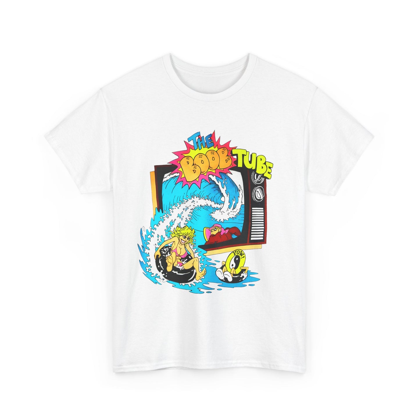 1980s boob tube surf style tv reproduction tshirt