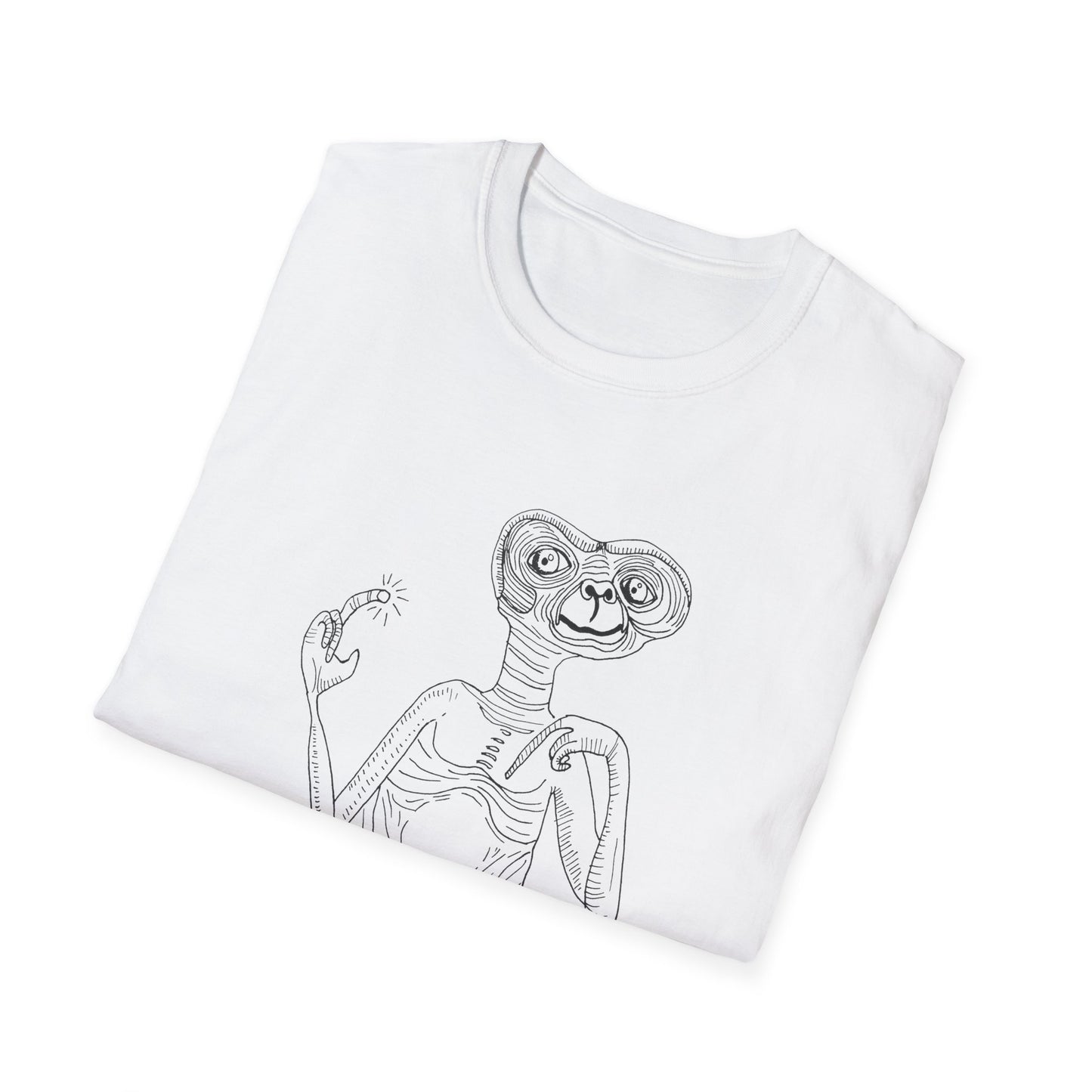 original drawing E.T the extraterrestrial on a tshirt