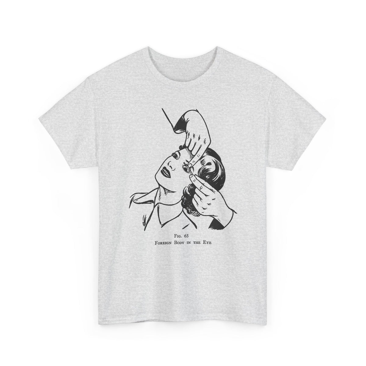 vintage british medical pamphlet foreign body in the eye reproduction tshirt