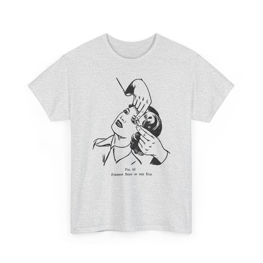vintage british medical pamphlet foreign body in the eye reproduction tshirt