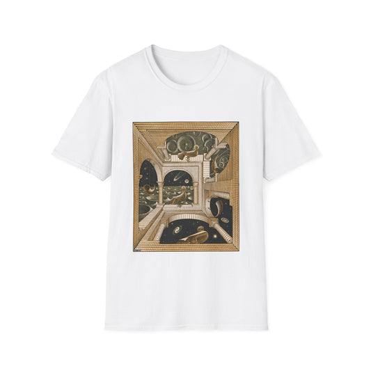 1947 m.c escher another world tshirt