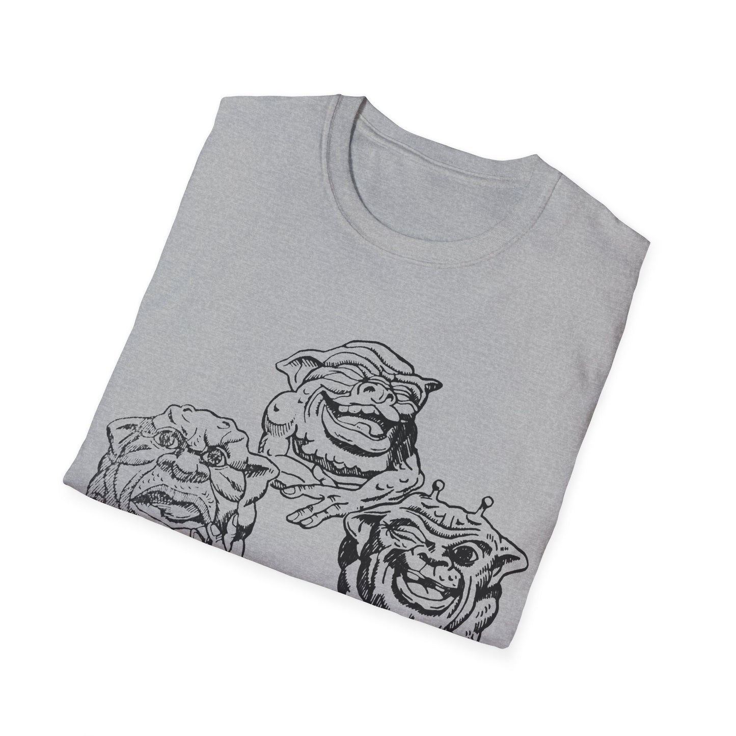 1980s boglins fan design featuring boint, doink, and squit tshirt