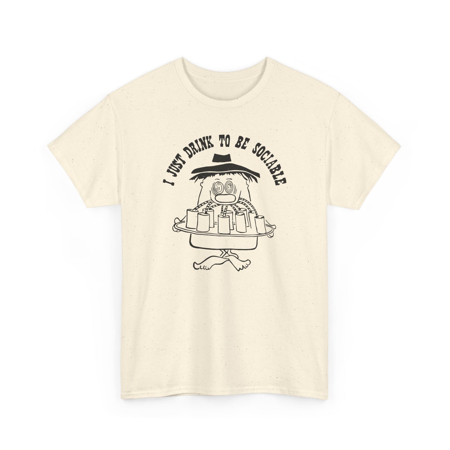 vintage i just drink to be sociable reproduction tshirt