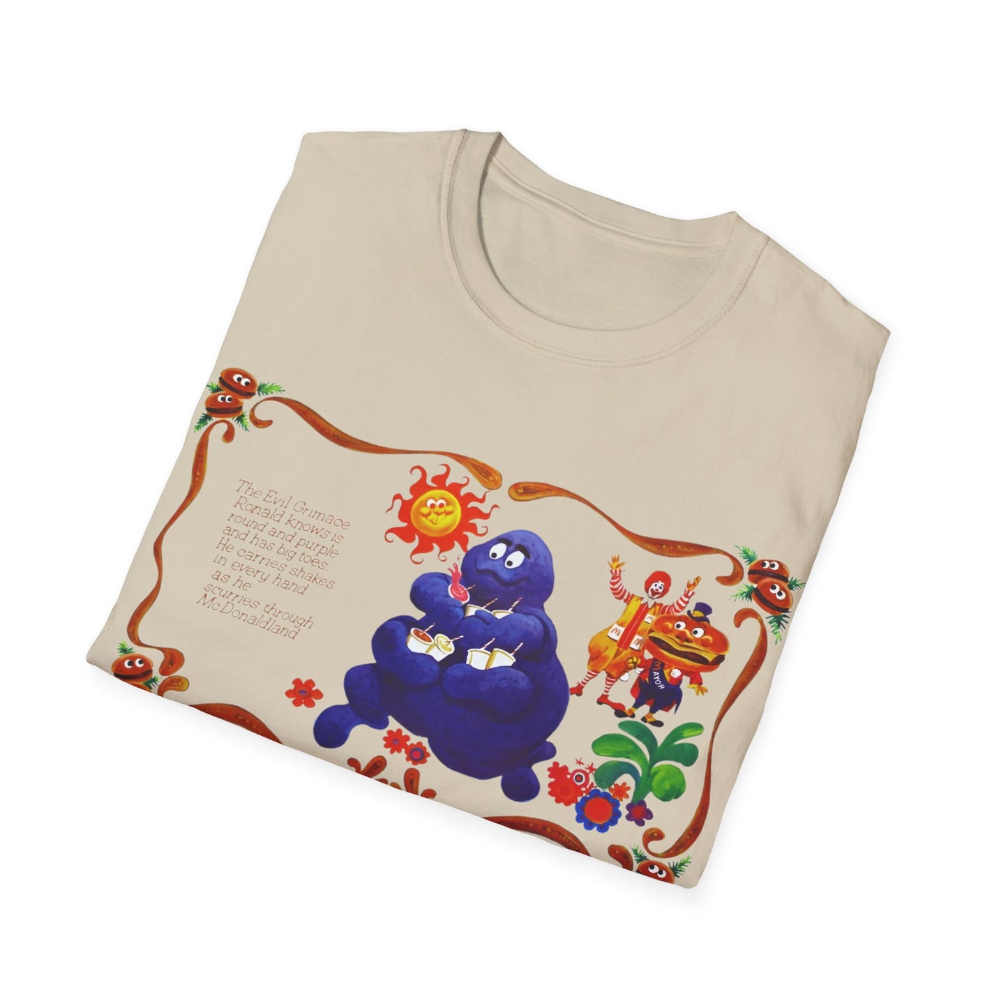 evil grimace vintage reproduction tshirt