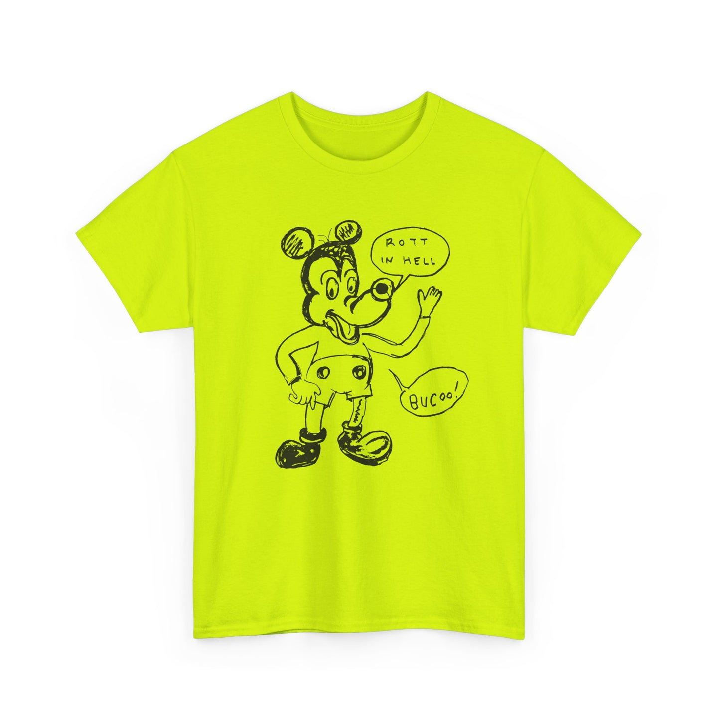 rot in hell bucoo! drawing by daniel johnston custom edit tshirt