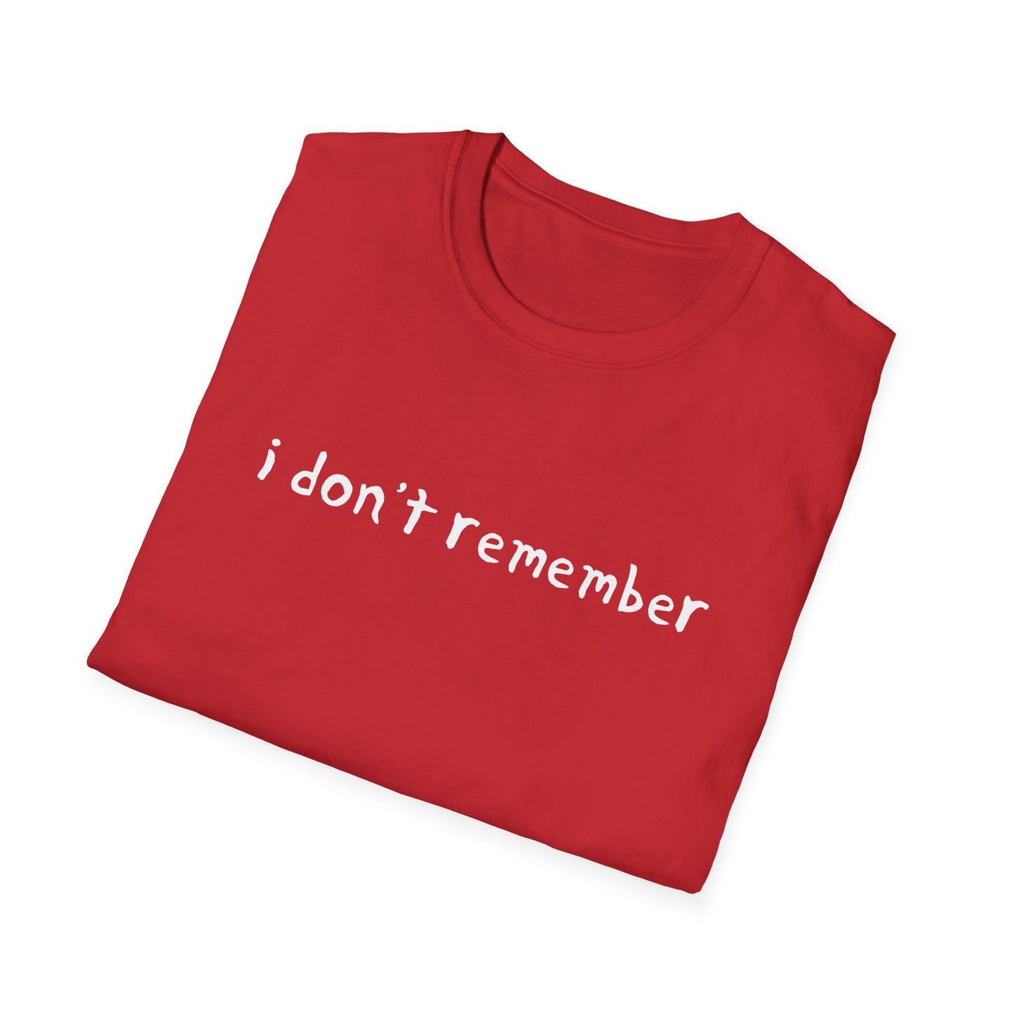 i don't remember hand drawn font tshirt