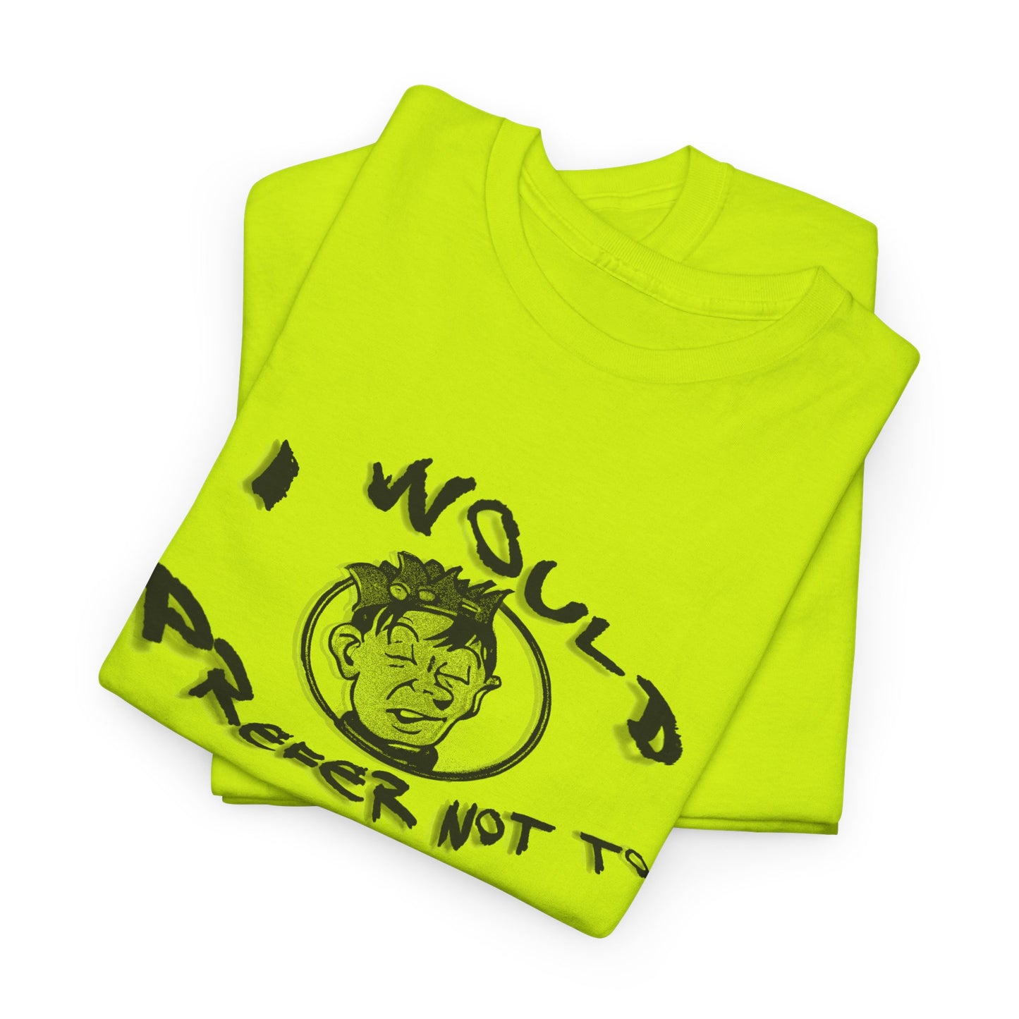 bartleby the scrivener and souphead jones mashup I would prefer not to tshirt