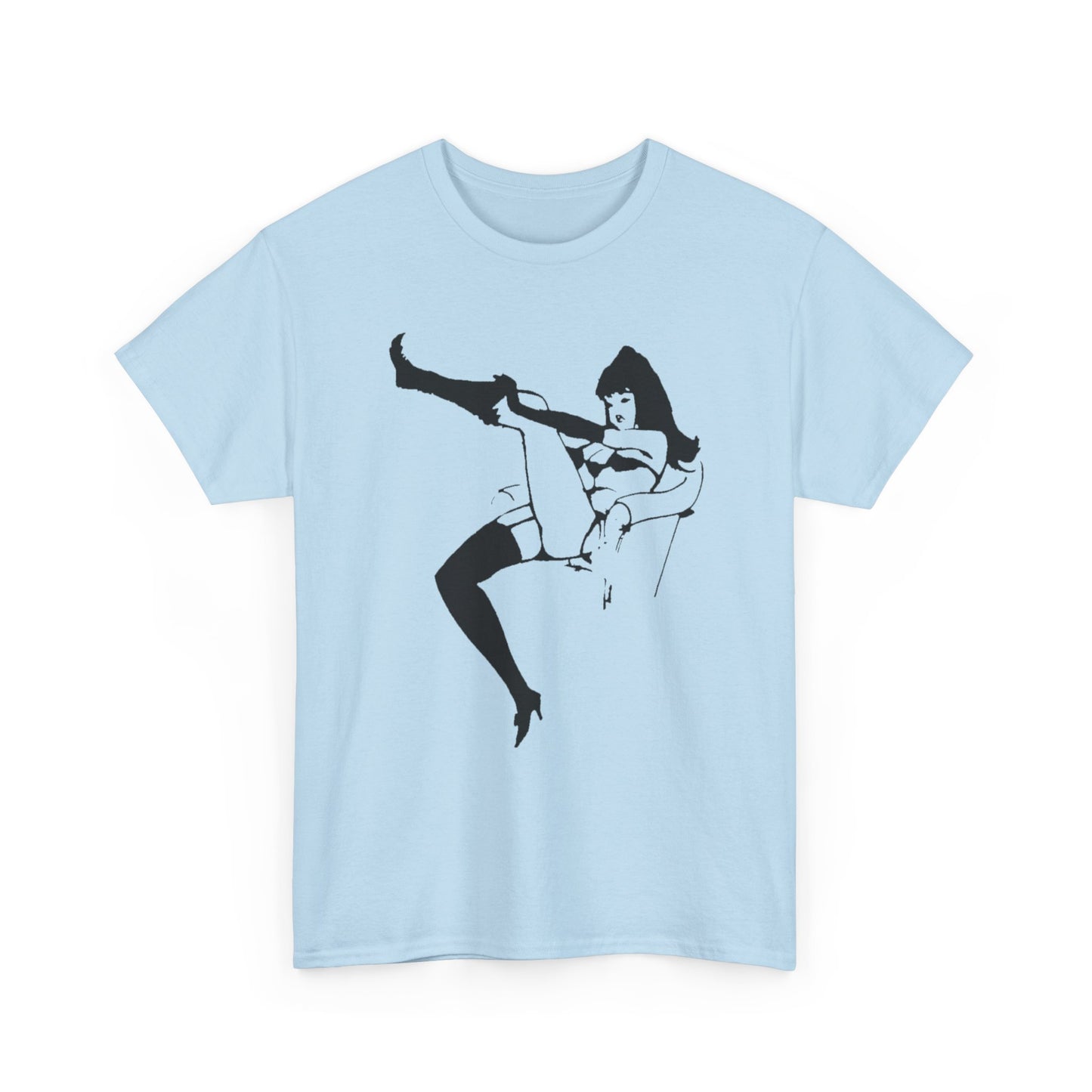 old tattoo flash art burlesque lady tshirt