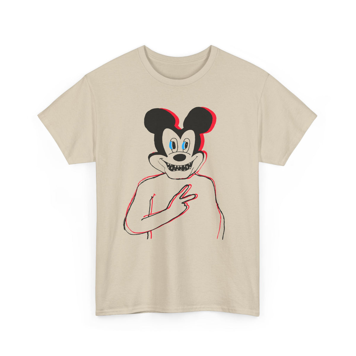 1960s british underground magazine peace sign mickey fan art edit no halo tshirt