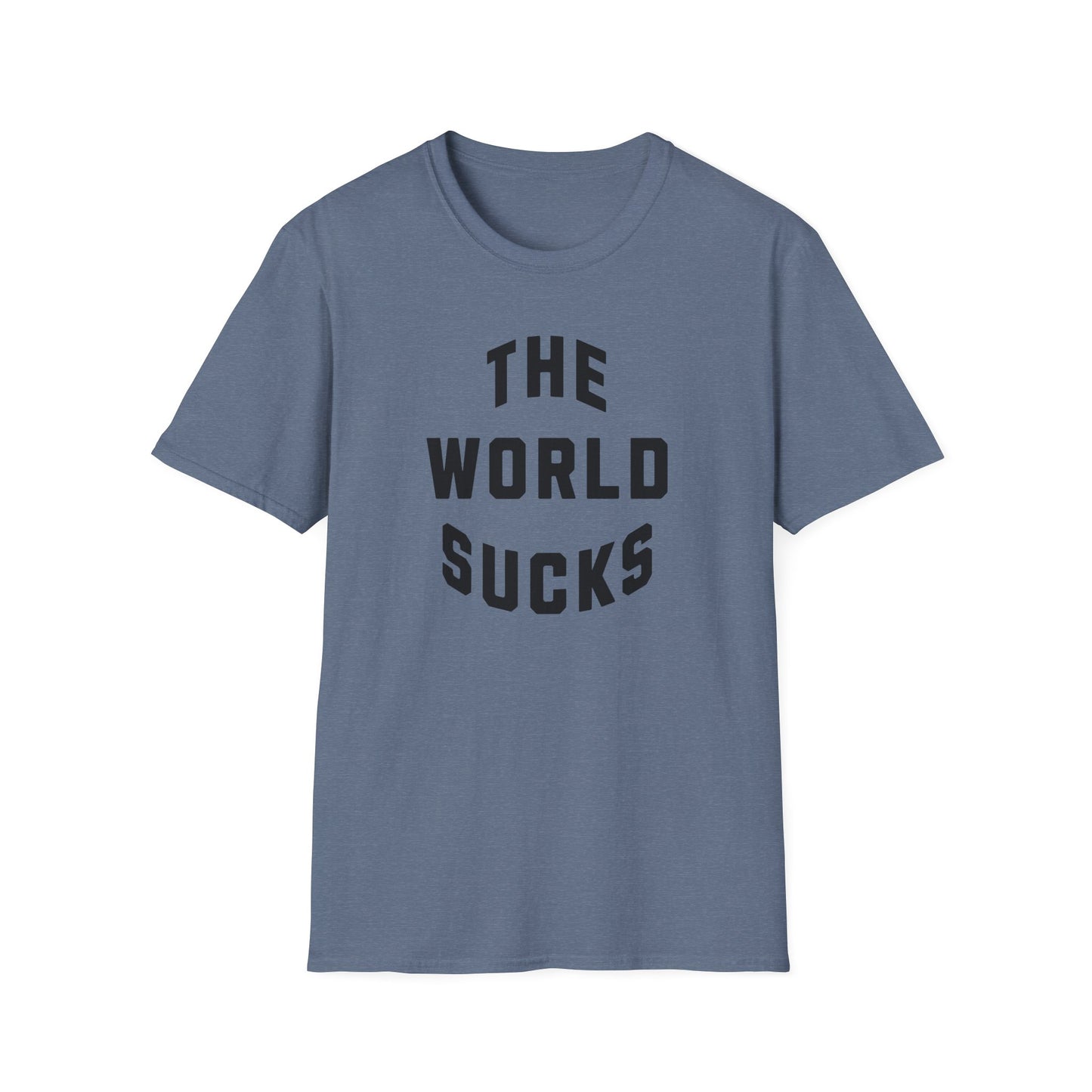 the world sucks vintage design tshirt