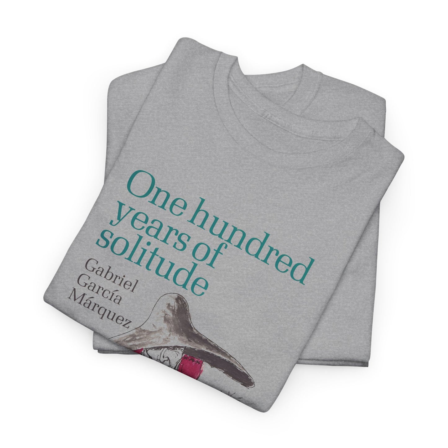 1967 gabriel garcía márquez "one hundred years of solitude" book cover tshirt