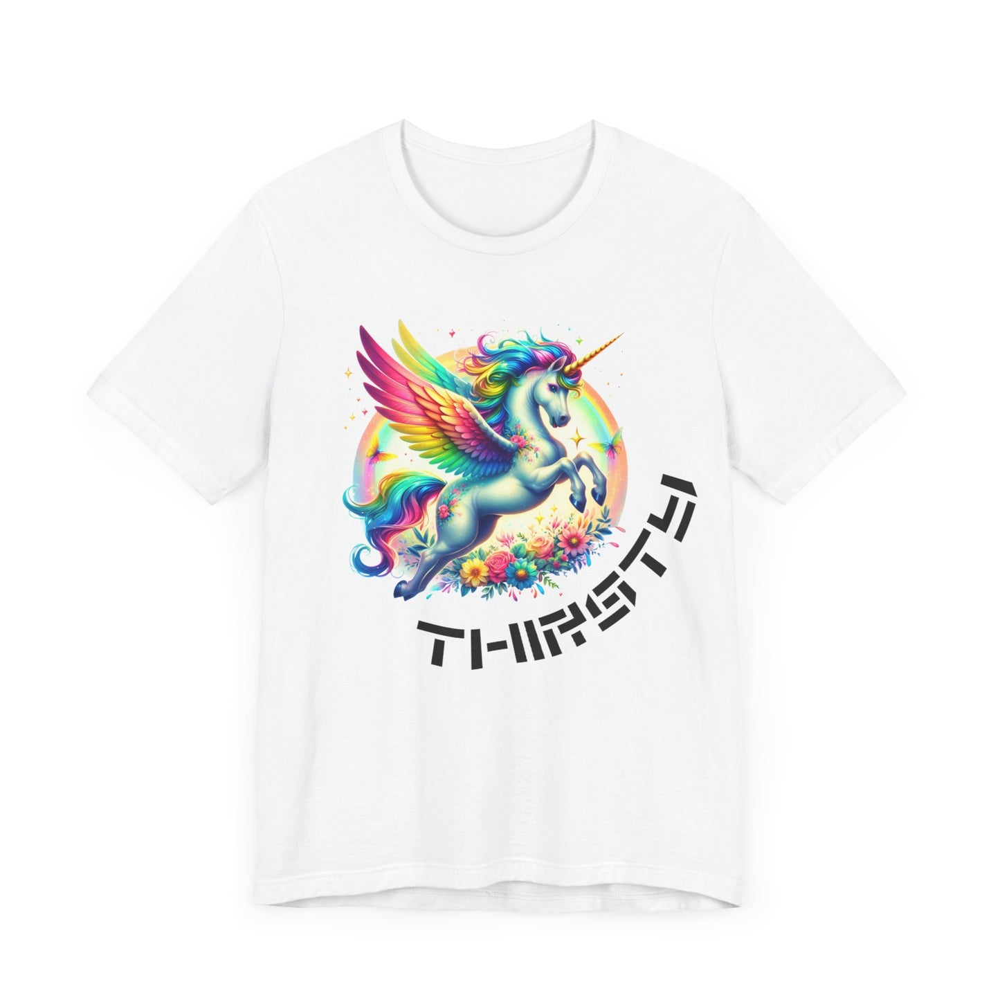 thirsty unicorn tshirt (technically alicorn)