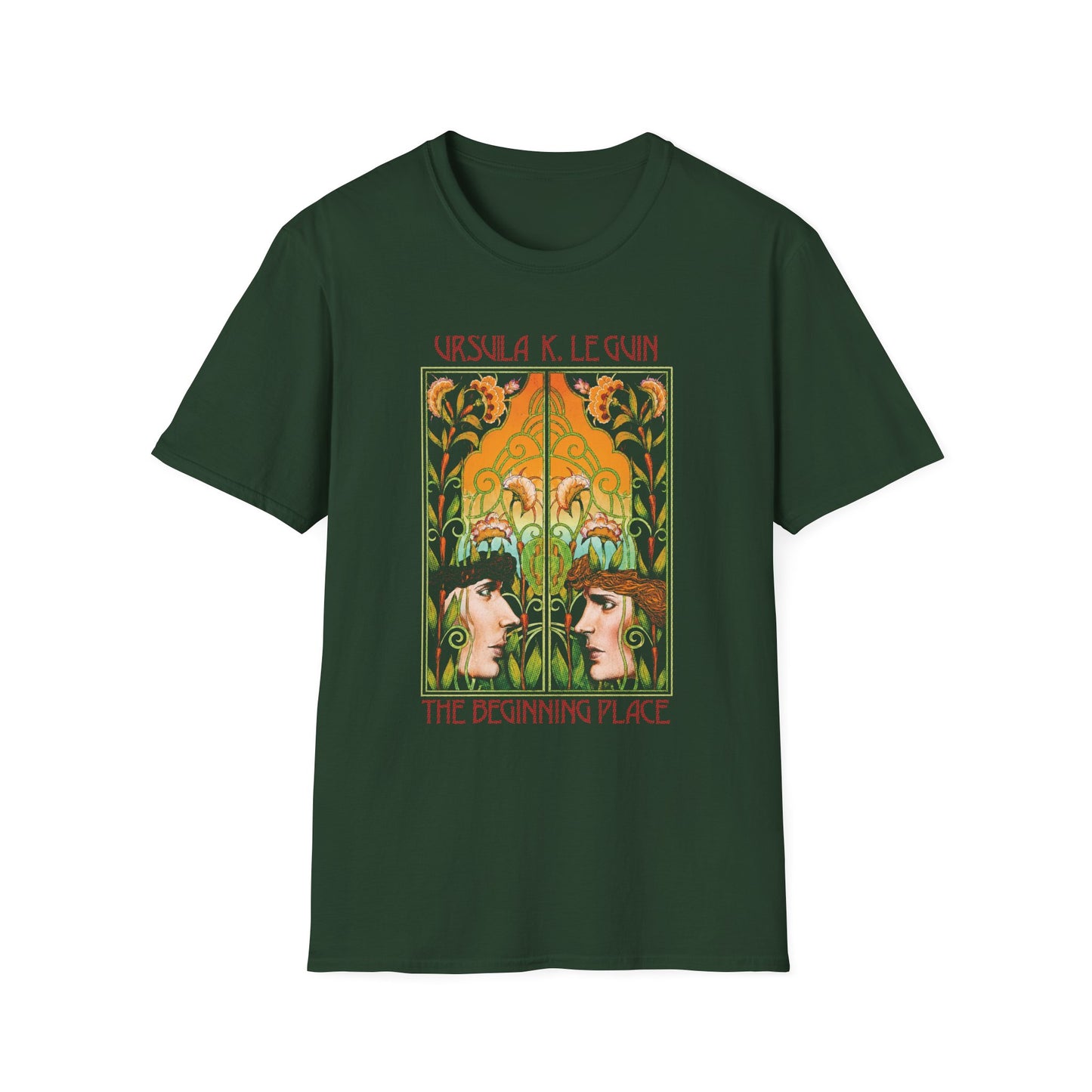 1980 science fiction book the beginning place ursula k le guin book cover tshirt