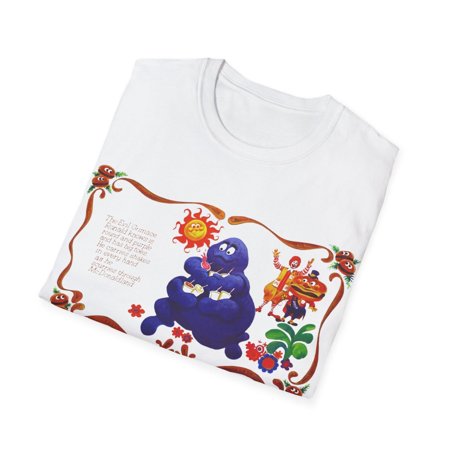 evil grimace vintage reproduction tshirt