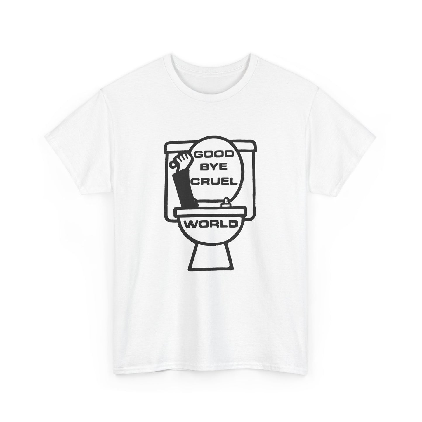 goodbye cruel world vintage reproduction design tshirt