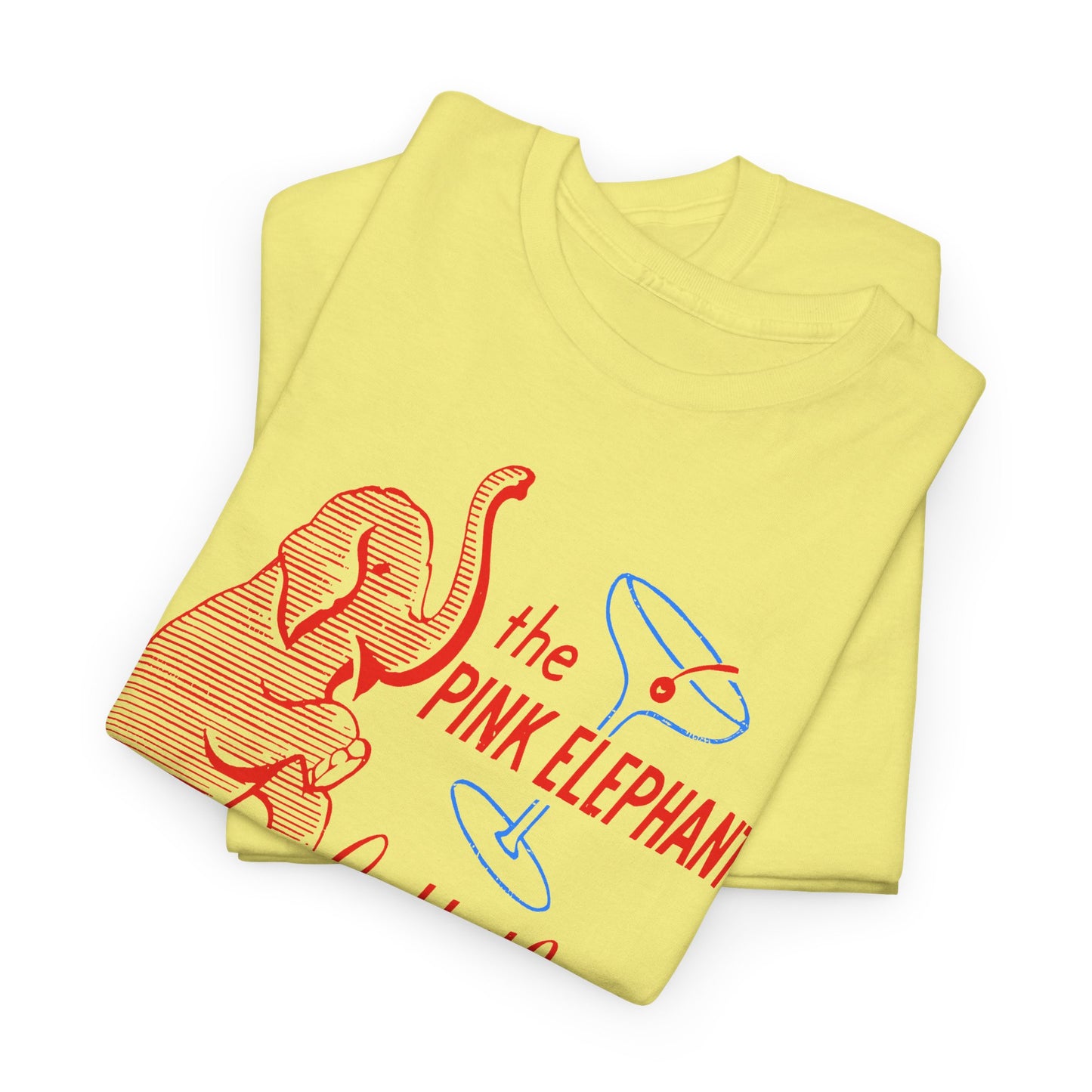 the pink elephant lounge air conditioned cocktail lounge vintage graphic custom edit tshirt