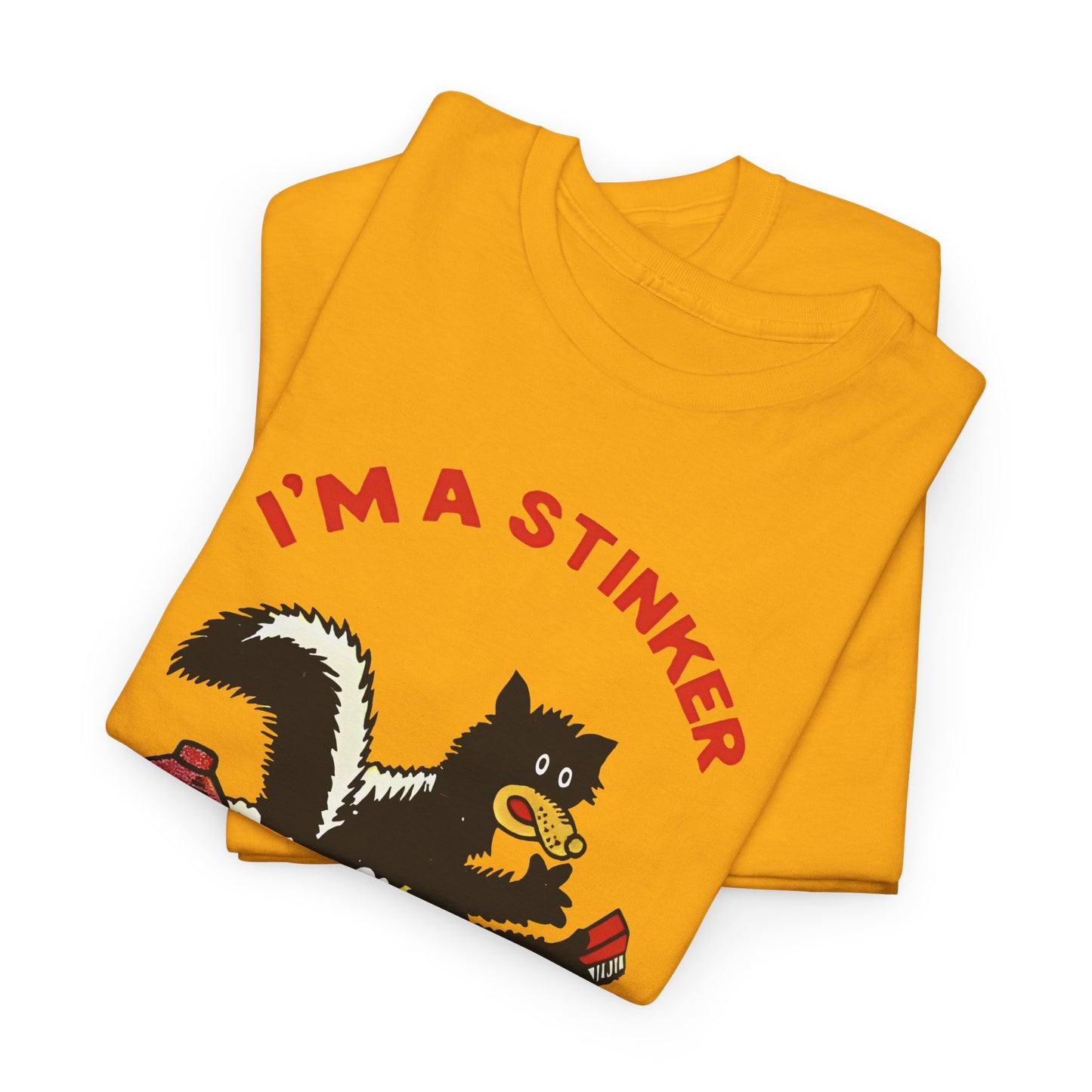1960s skunk in bath i'm a stinker reproduction tshirt
