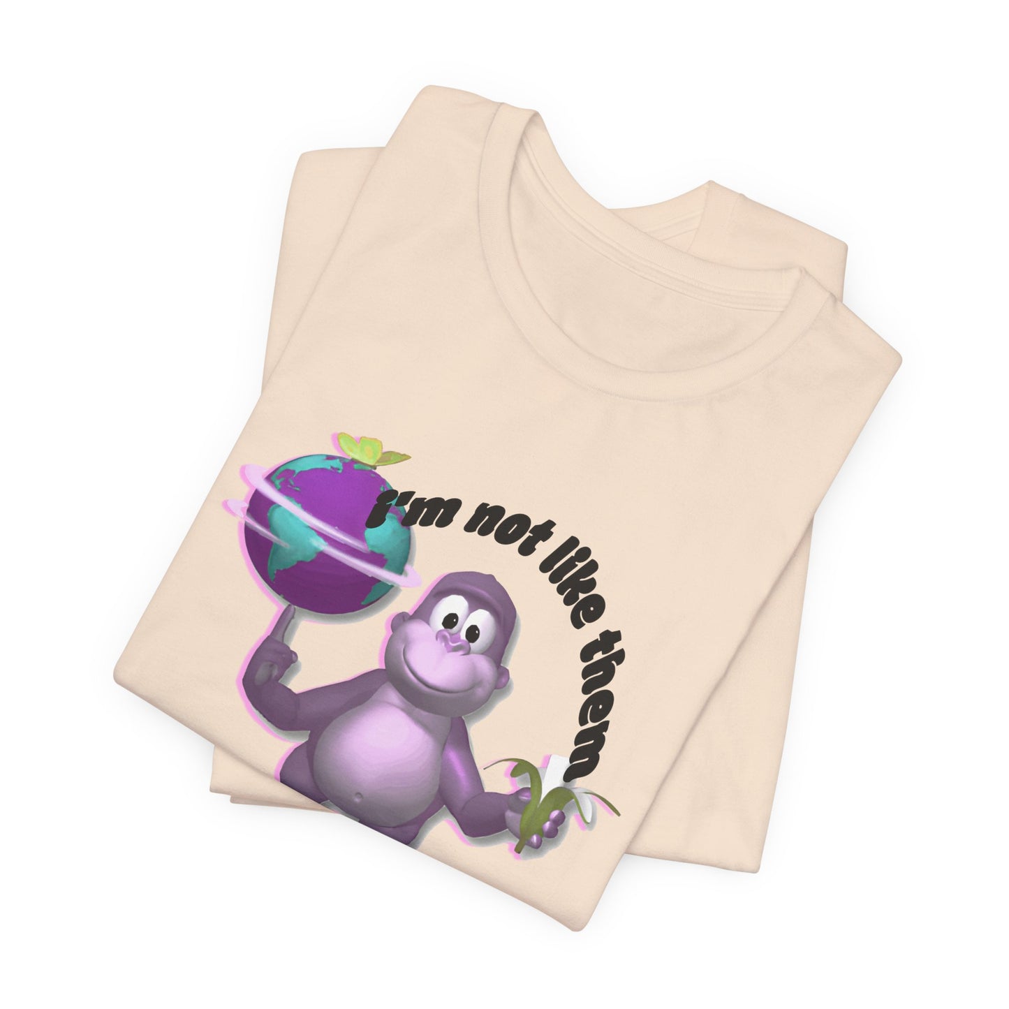 incredible graphic design bonzibuddy dumb tshirt "i'm not like them but i can pretend"