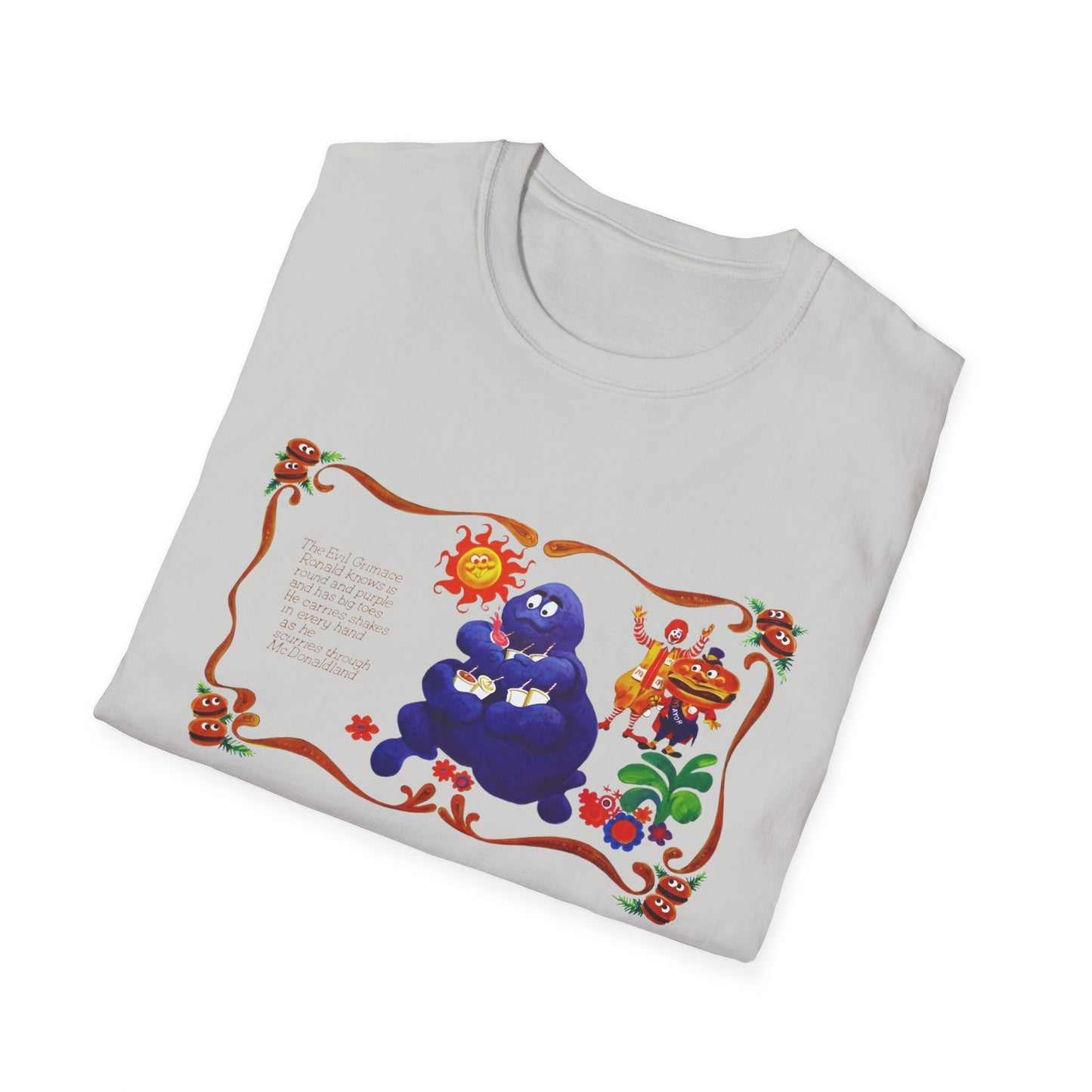 evil grimace vintage reproduction tshirt