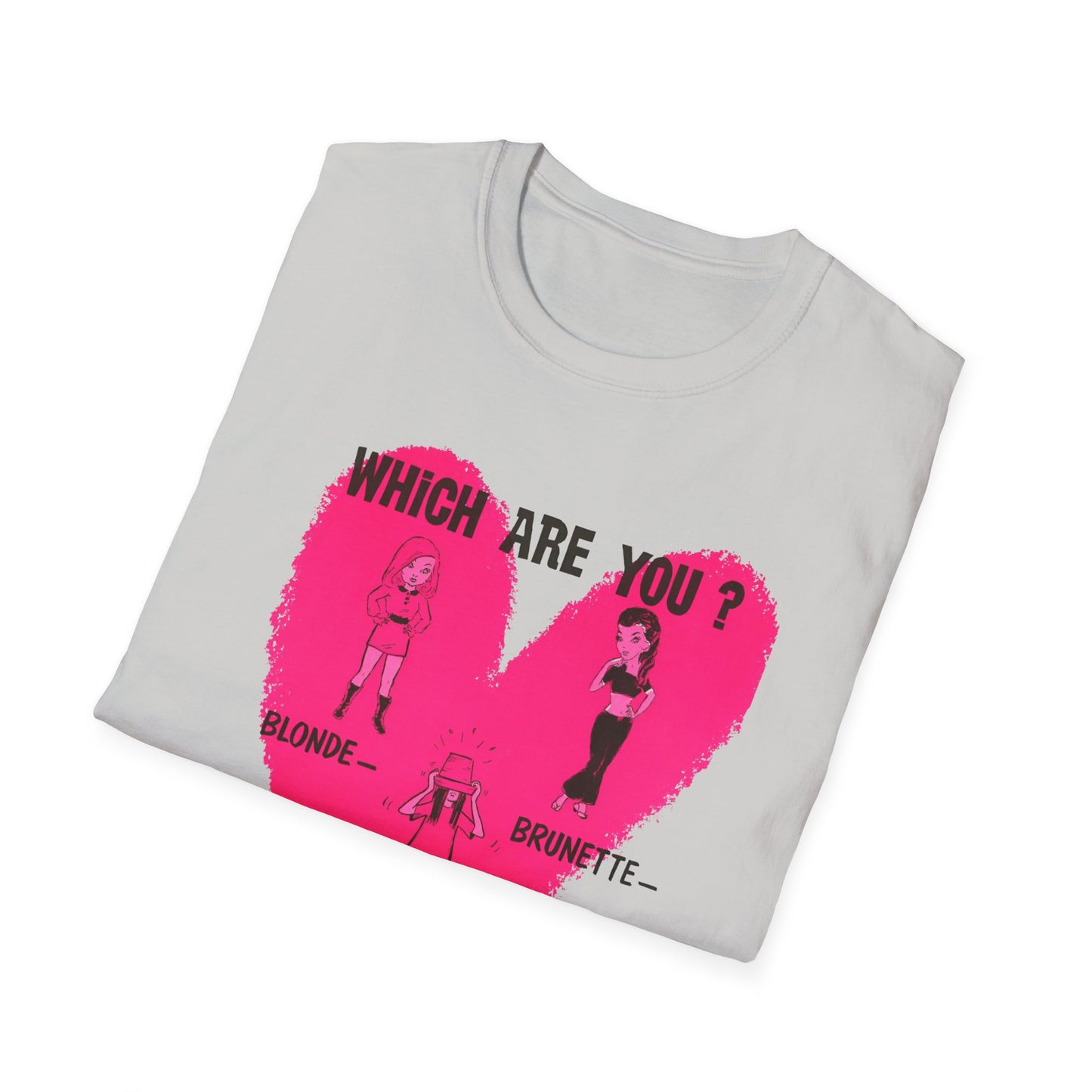 1960s/70s anti drug poster tshirt which are you? blonde, brunette, or pothead? by smartset smarteen s.o.s tshirt