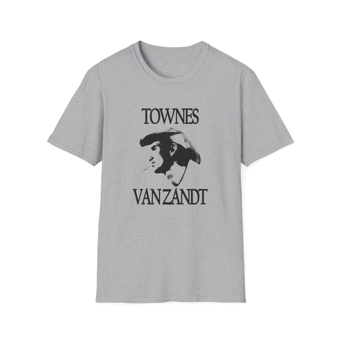 townes van zandt stencil fan art light tshirt