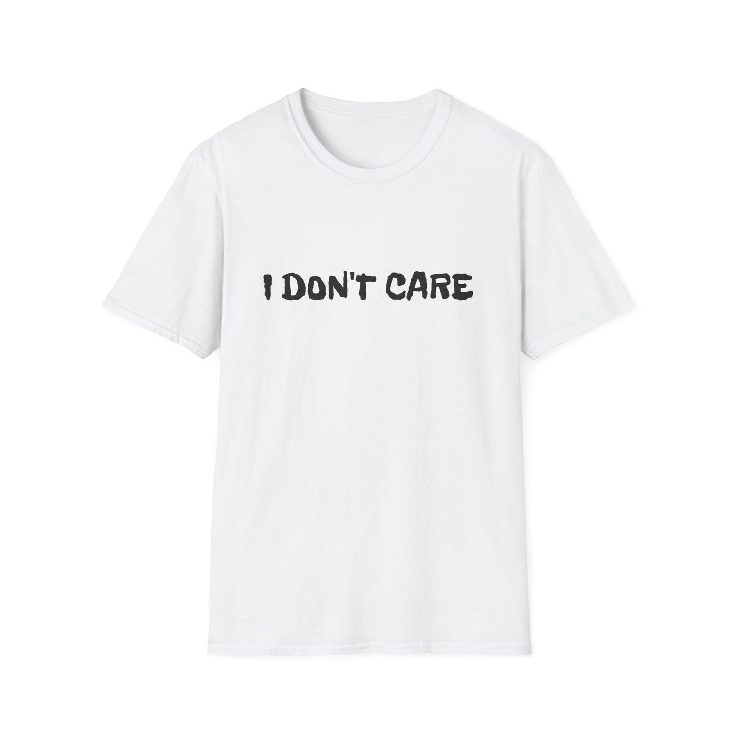 i don't care unisex softstyle tshirt