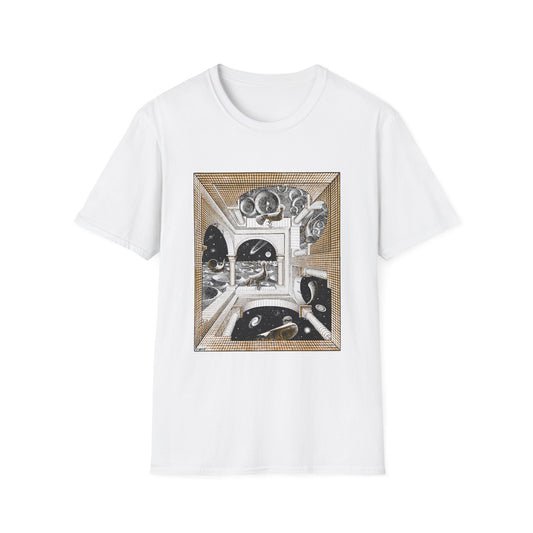 1947 m.c escher another world tshirt