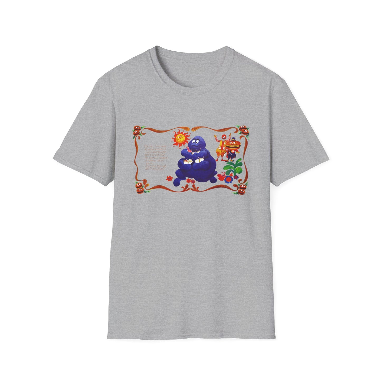 evil grimace vintage reproduction tshirt