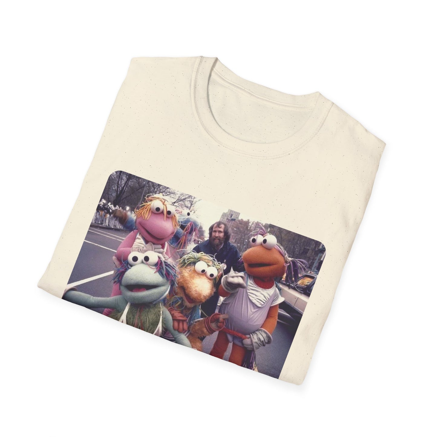 jim henson and the full-body fraggles at the 1984 macy's thanksgiving parade photo tshirt
